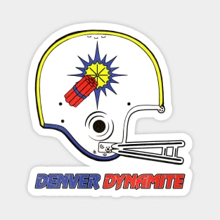 Defunct Denver Dynamite Football Team Helmet Magnet