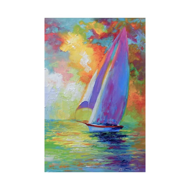 Sailboat in the sea by OLHADARCHUKART