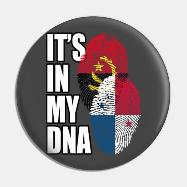 Angolan And Panamanian Mix Heritage DNA Flag Pin by Just Rep It!!