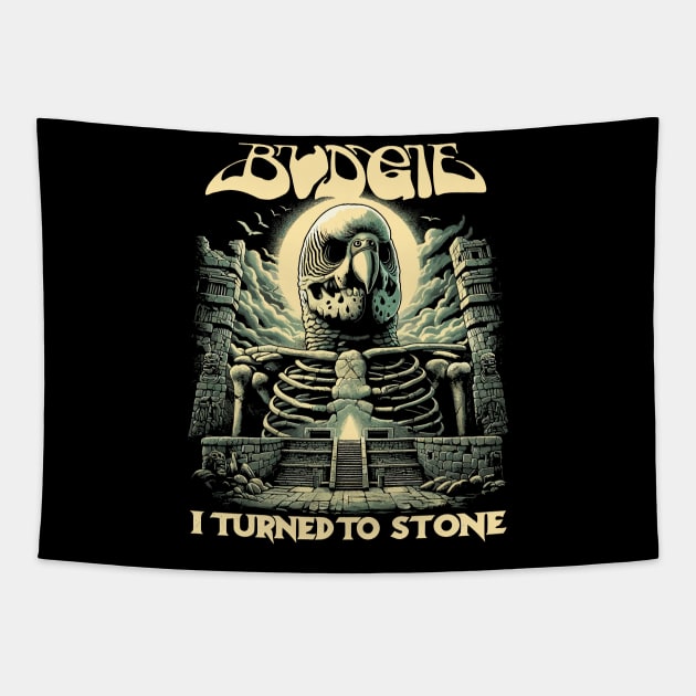 Budgie I Turned to Stone Tapestry by Lima's