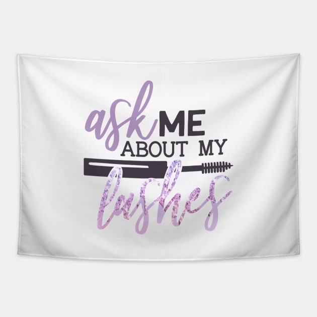 ask me about my lashes Tapestry by artsytee