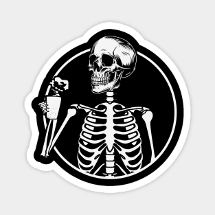 Skeleton coffee Halloween Magnet