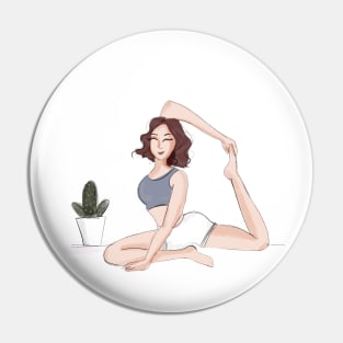 Yoga, fashion sketch Pin