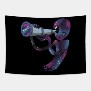 Alien Stargazer Tapestry