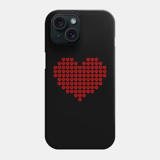 Vinyl Heart - 45 Spindle - Record - Red Phone Case