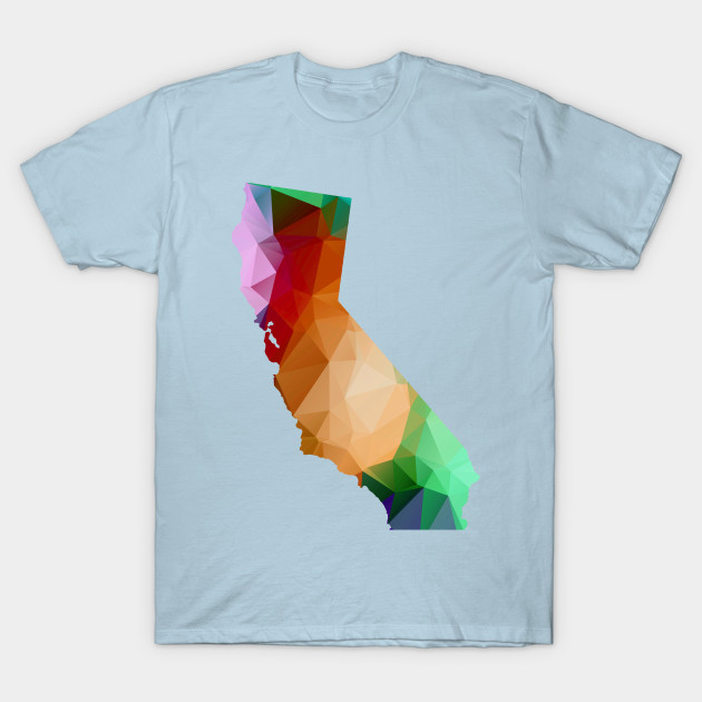 Disover California - Fractal Colors - California - T-Shirt