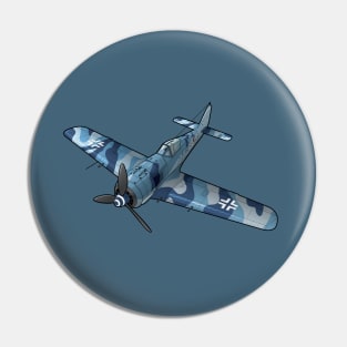 Focke-Wulf FW-190 in blue camo Pin