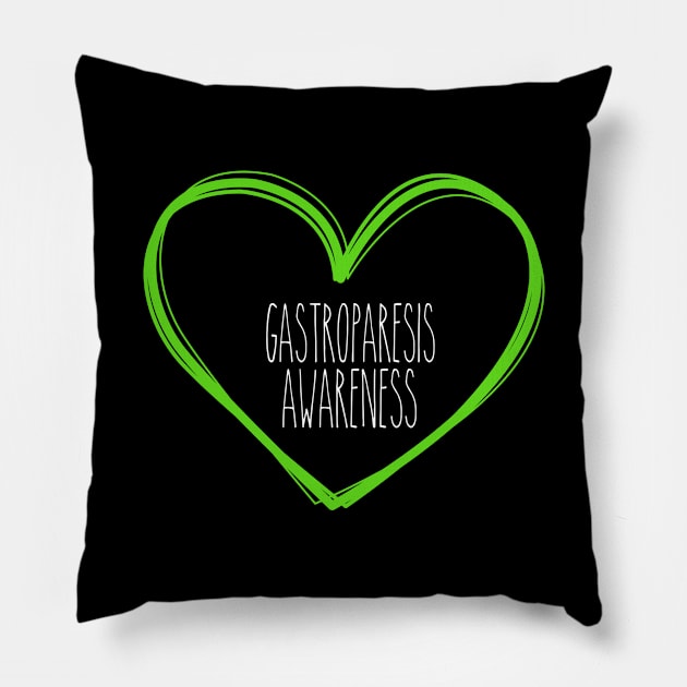 Gastroparesis Awareness Heart Support Pillow by MerchAndrey