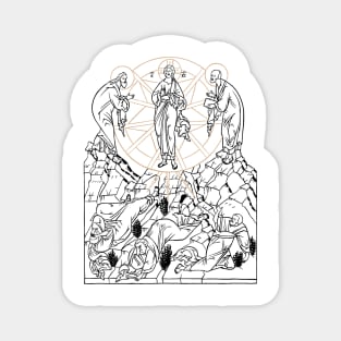 Transfiguration | Μεταμορφωσις | Russian Outline of the Icon of the Transfiguration Magnet