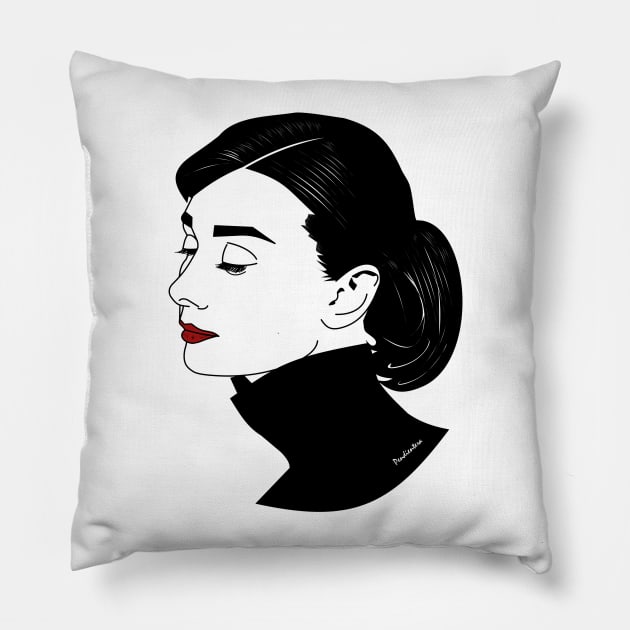 Audrey Hepburn Pillow by Pendientera