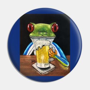 "Cheers" - Frogs After Five collection Pin