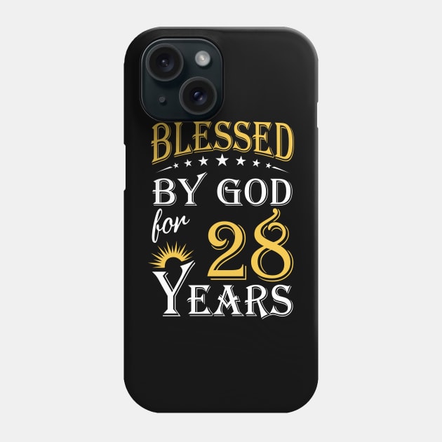 Blessed By God For 28 Years 28th Birthday Phone Case by Lemonade Fruit