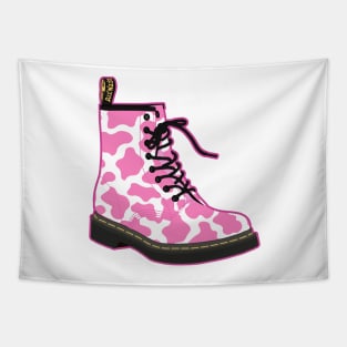 Pink Cow Doc Marten Boot Tapestry