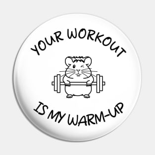 Hamster Powerlifting Champion Pin