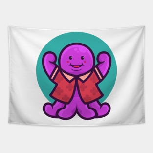 Happy Octopus Tapestry