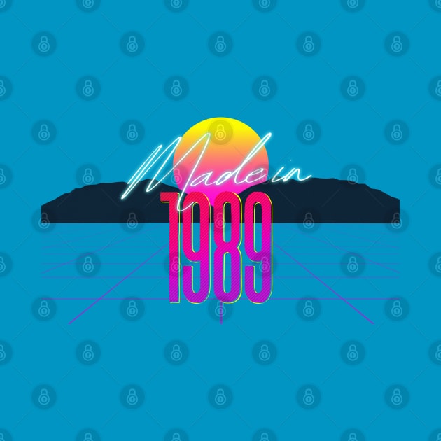 Made In 1989 ∆∆∆ VHS Retro Outrun Birthday Design by DankFutura