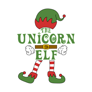 The Unicorn Elf Christmas Family Matching Outfits Group Attire T-Shirt