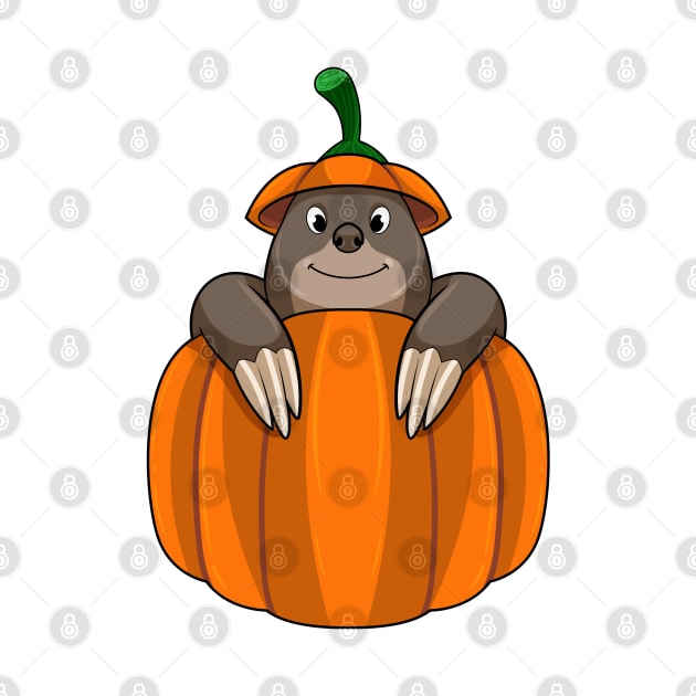 Mole with Pumpkin by Markus Schnabel