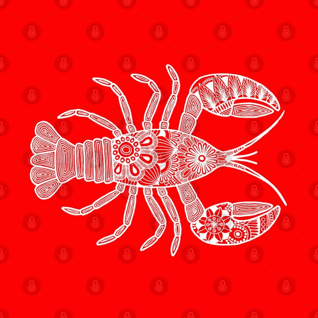 Lobster (red and white horizontal) by calenbundalas