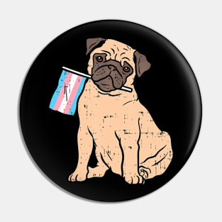 Pug Dog Transgender Flag Trans Pride Lgbt Animal Lover Pin