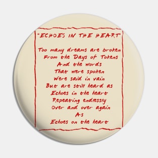 Echoes In The Heart by TJ Cook Pin