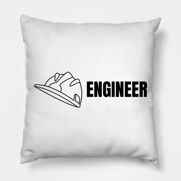 Hardhat engineer Pillow by emilykroll