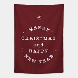 Merry Christmas and Happy New Year Tapestry