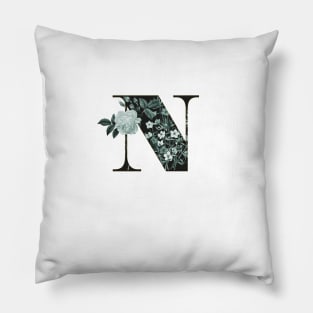 Flower Alphabet N Pillow