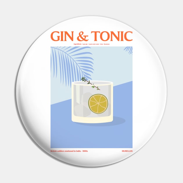 Gin and Tonic Pin by MurellosArt