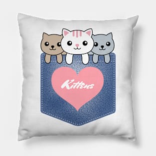 Cat pate kittens Pillow