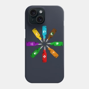 Zombie 8 Perk Pinwheel on Navy Blue Phone Case