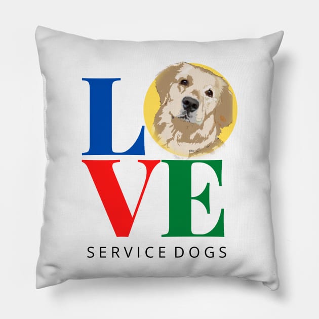 Love Service Dogs Light Pillow by B C Designs