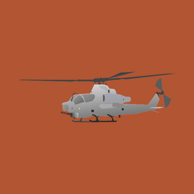 American Grey Attack Helicopter by NorseTech