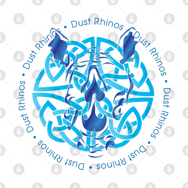 Dust Rhino Blue Knotwork by Dust Rhinos Swag Store