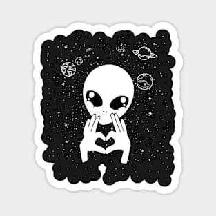 Alien loves U Back Magnet