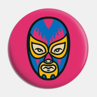 Luchador Cartoon Head Pin