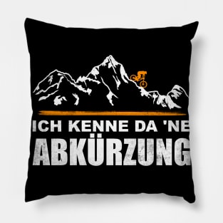 Ich kenne da 'ne Abkürzung Saying Mountainbike Jersey Pillow