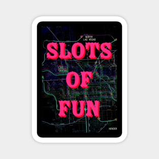 Slots Of Fun Vegas Map Artwork by Pengellyart Magnet