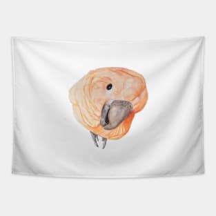 Watercolor cockatoo umbrella white pink parrot Tapestry