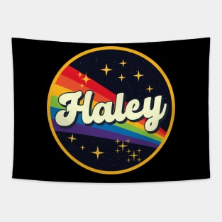 Haley // Rainbow In Space Vintage Style Tapestry