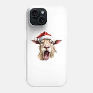 Funny Christmas Goat Face Phone Case