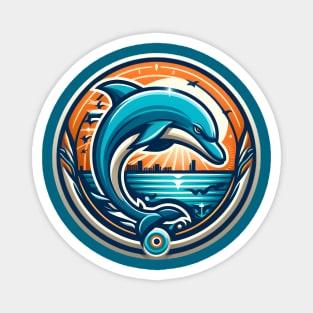 Miami Dolphin Sun Light Magnet