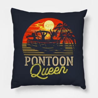 Pontoon Queen Captain Lake Pontoon Boat Pillow