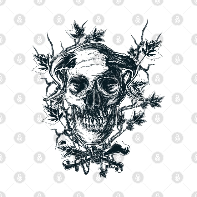Skull Wreath by SinisterThreads