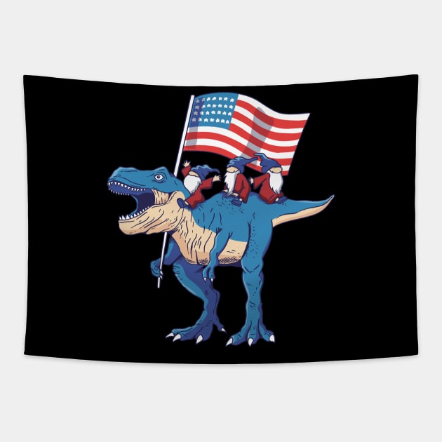 USA Dinosaur Tapestry by Hamster Design