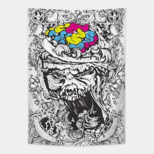 L.I.G. Colorful Zombie Brains Collection Tapestry