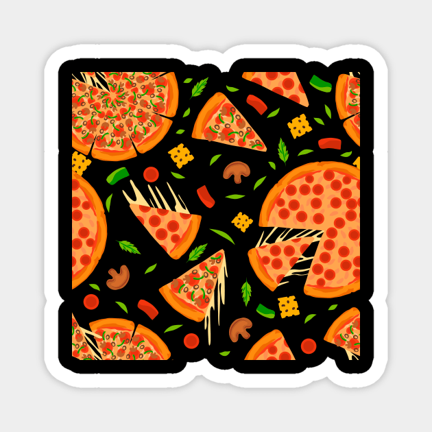 Pizza Pie Magnet by Golden Eagle Design Studio