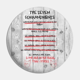 The Seven Commandments - Animal Farm Pin