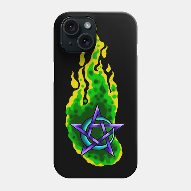 Wiccan Pentacle Tattoo Art Phone Case by McCragge