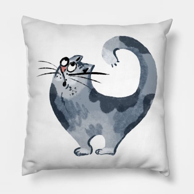 Cat funny Pillow by pimkie